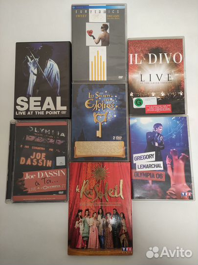 DVD диски (концерты, клипы, мюзиклы)