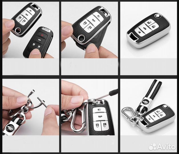 Чехол на ключ Opel / Опель TPU silver