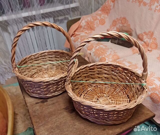 Корзина плетеная с ручкой