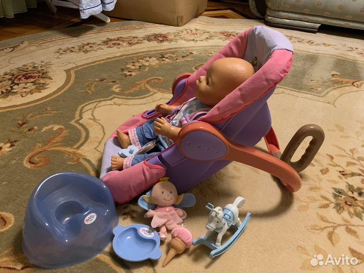 Кукла-мальчик Baby born+ переноска. Zapf Creation