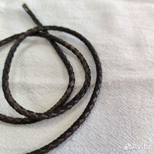 Кожаный шнур плетеный круглый