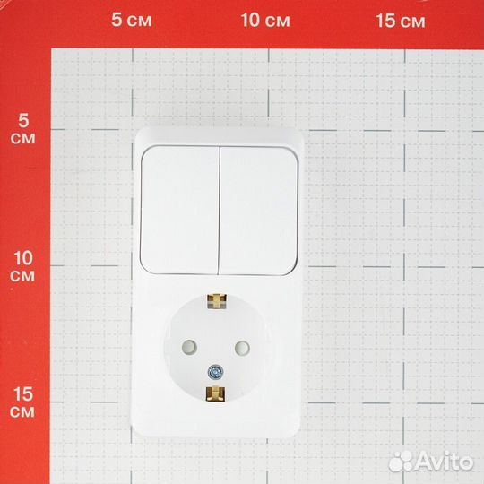 Блок выключатель и розетка Systeme Electric Этюд д