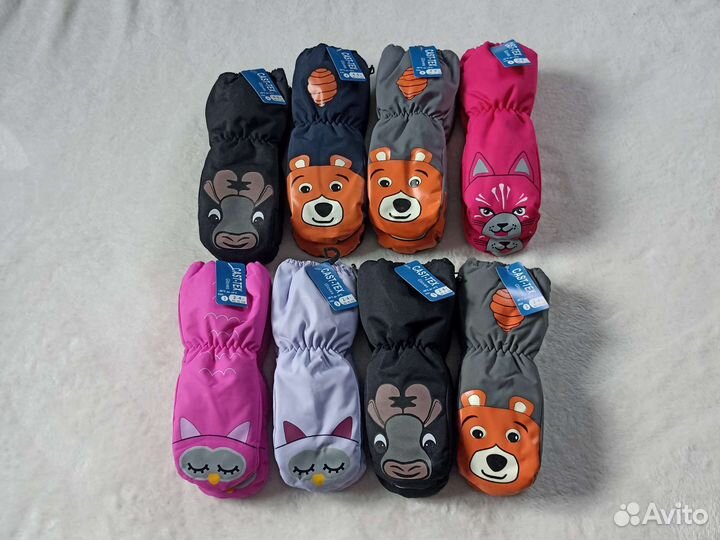 Новые детские зимние варежки краги 2-4 г. 4-6л