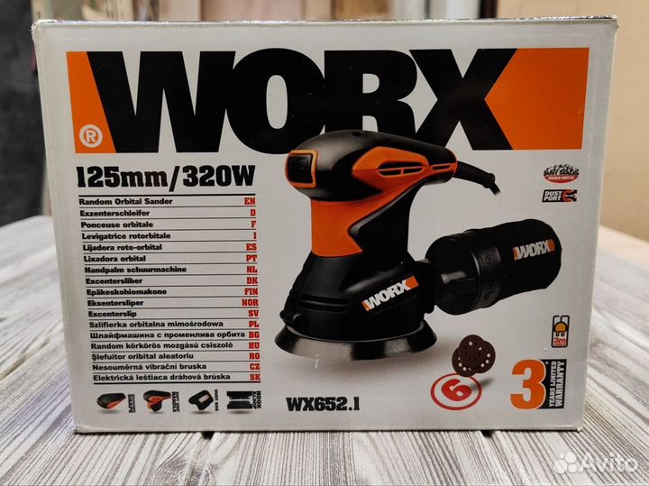 Эксцентриковая шлифовальная машина worx WX652.1