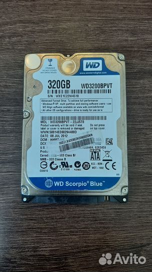 Жёсткий диск WD Scorpio Blue 320G для ноутбука