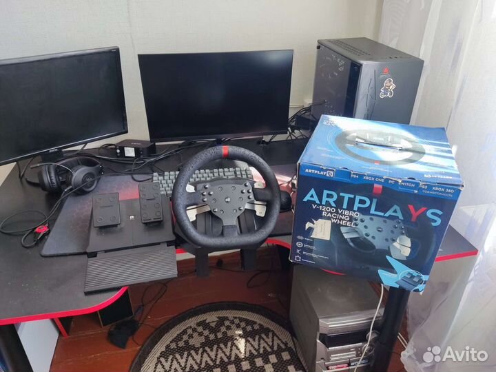 Игровой руль artplays v 1200 900 градусов