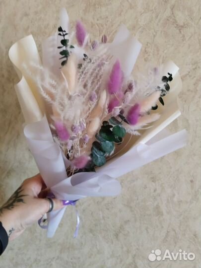 Сборные букеты из сухоцветов