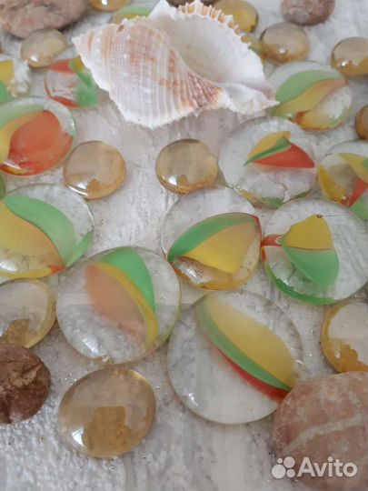 Стеклянные камушки для аквариума