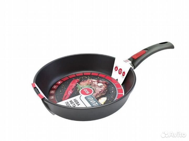 Сковорода литая Нева Посуда 28 см -съемная ручка