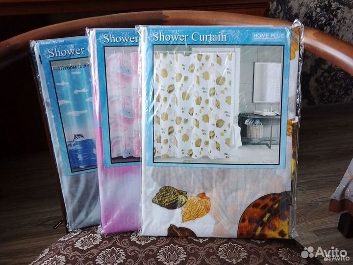 Штора для ванной новая
