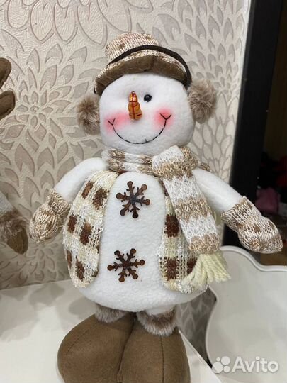 Новогодняя игрушка снеговик, олень