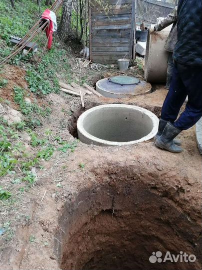 Копка септиков из бетонных колец под ключ