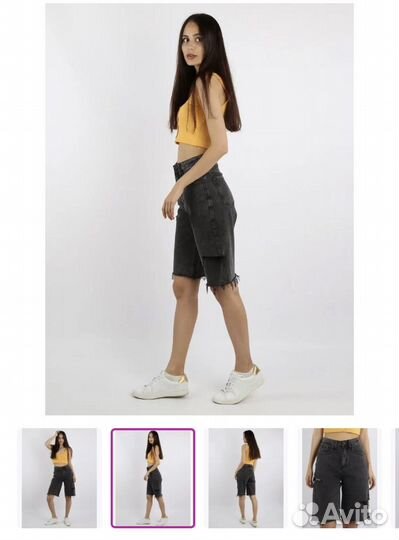 Джинсовые шорты на резинке