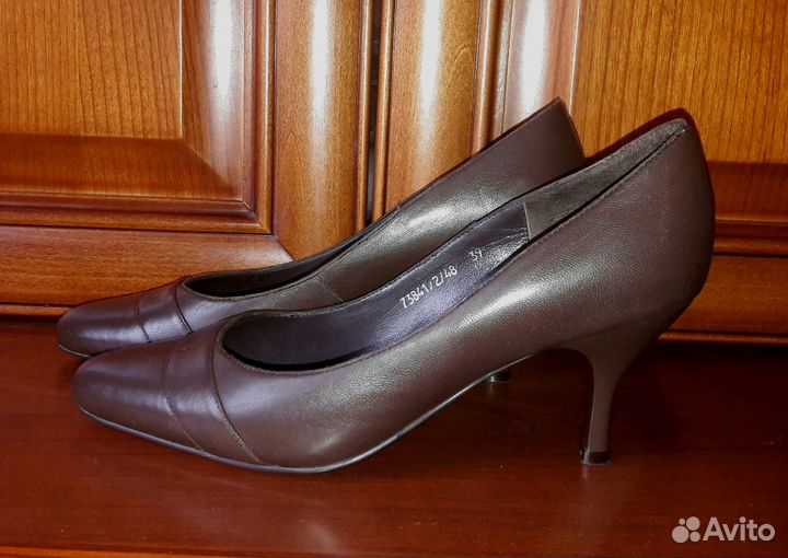 Новые туфли кожа т.коричневые