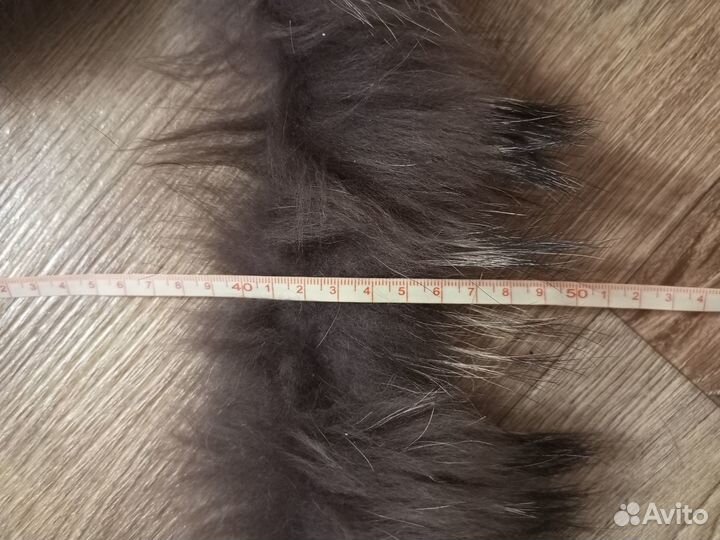 Натуральный мех лисы полоски чернобурка