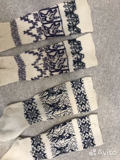 Теплые суздальские носки шерстяные