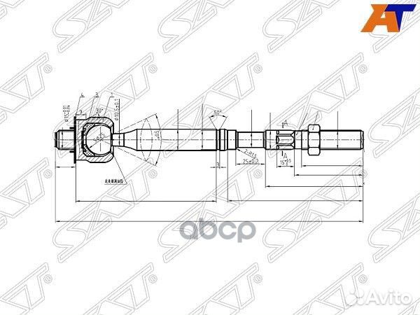 Тяга рулевая toyota RAV4 05- ST-45503-0R030 Sat
