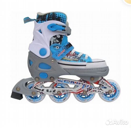 Роликовые коньки детские раздвижные 33-36