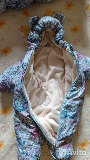 Зимний Комбинезон и конверт на выписку 0-3 месяцев