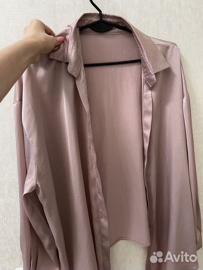 Атласная рубашка