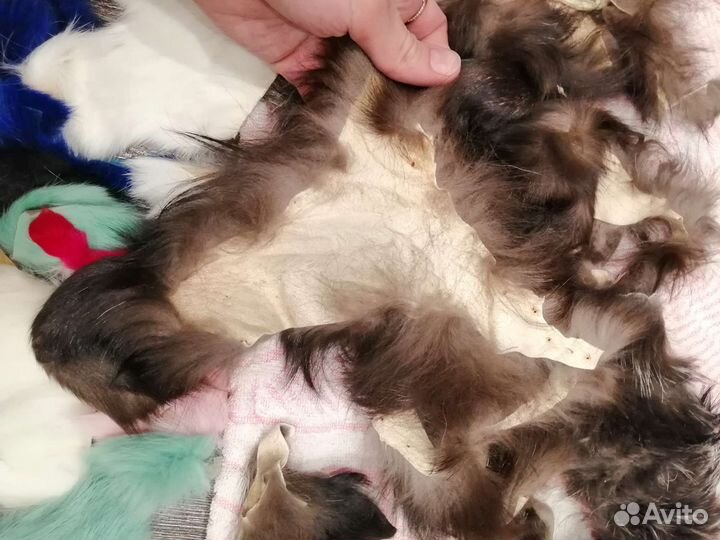 Кусочки меха нахлыстовый набор