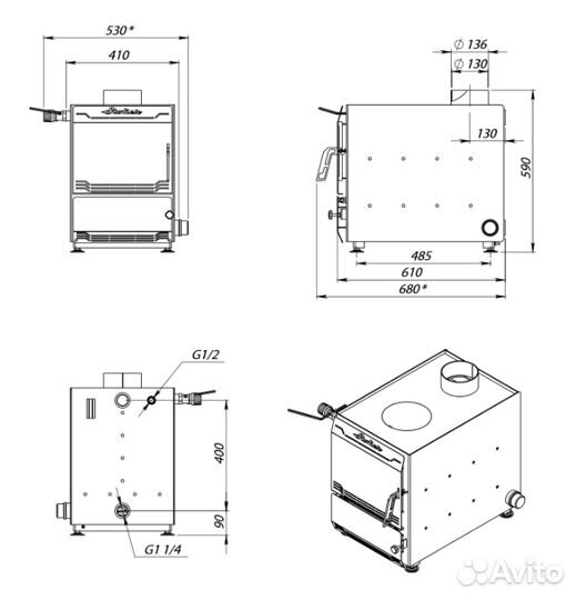 Отопительный котел Ермак Stoker аотв 8-Э
