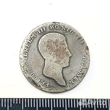 1/6 таллера 1814 г. Пруссия. Серебро. М544