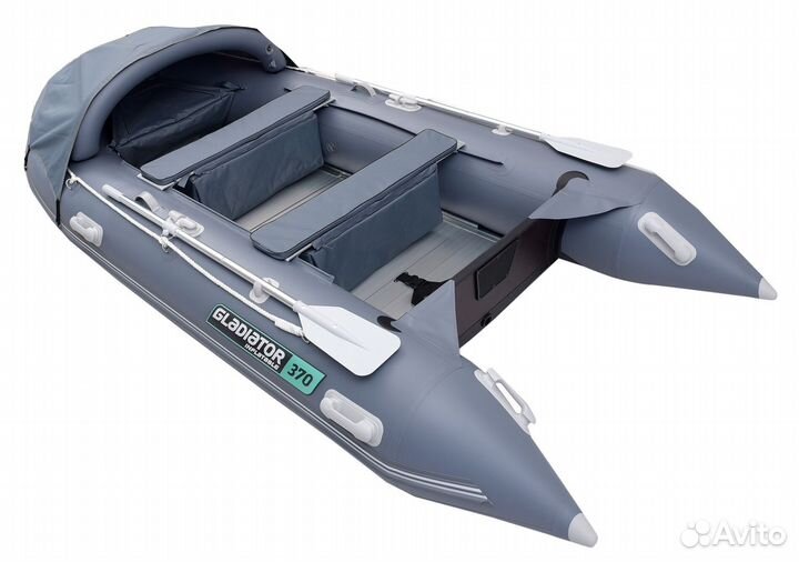Лодка пвх Gladiator C370AL светло/темно-серый