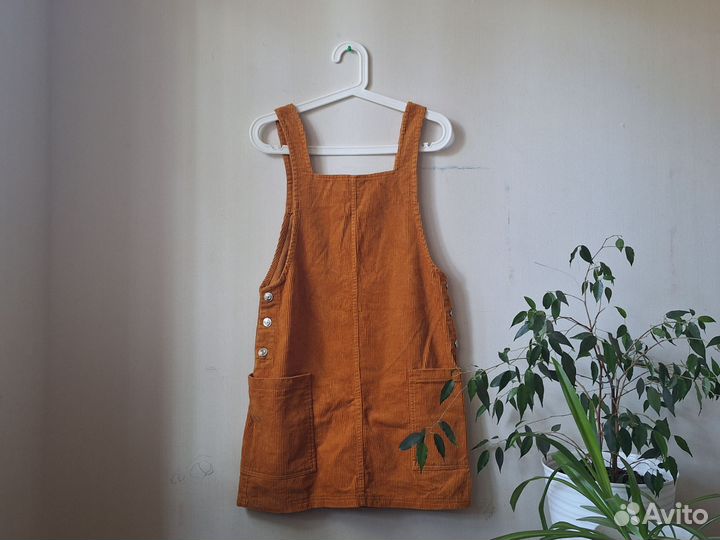 Вельветовый сарафан Bershka