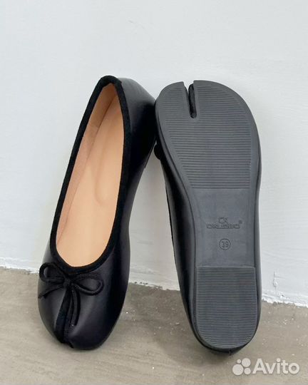 Балетки таби с бантиком