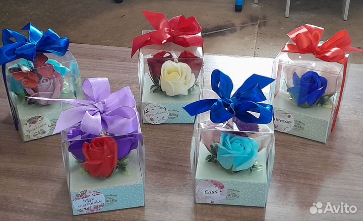 Мыльные розы в коробке