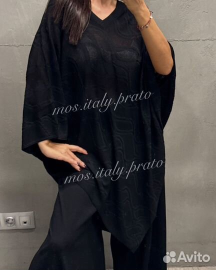 Туника брюки тонкий кашемир италия большие размеры
