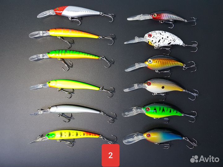 Набор воблеров для троллинга 12 штук