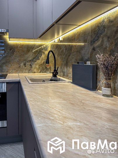 Кухонные гарнитуры в покрытии пластик 104*266