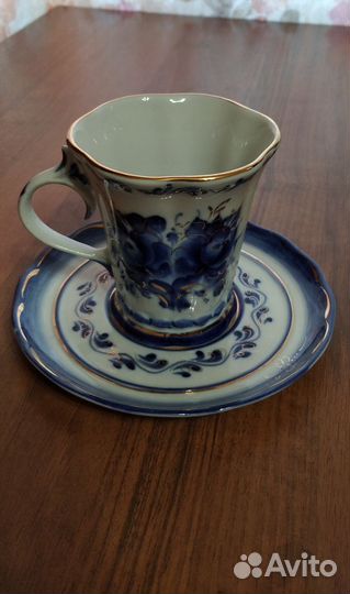 Чайная пара Гжель новая