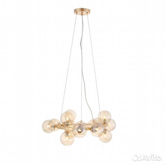 Люстра подвесная металл и стекло современная