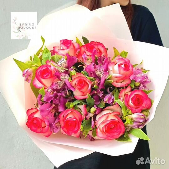 Розы Эквадор кустовые эвкалипт