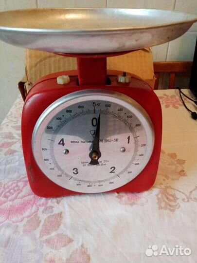 Весы бытовые механические 5кг СССР винтаж