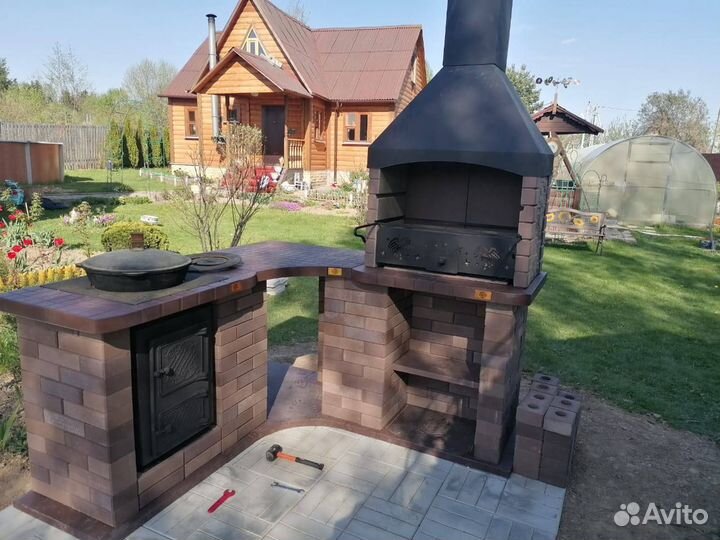 Модульный комплекс барбекю, печь под казан,гриль