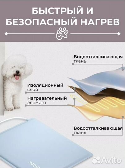 Лежанка-коврик с подогревом