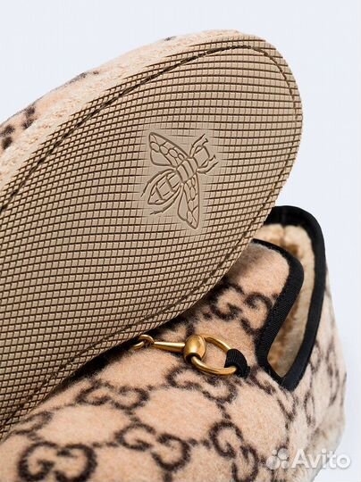 Gucci меховые лоферы