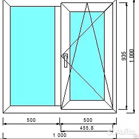 Окно Ш700*В800
