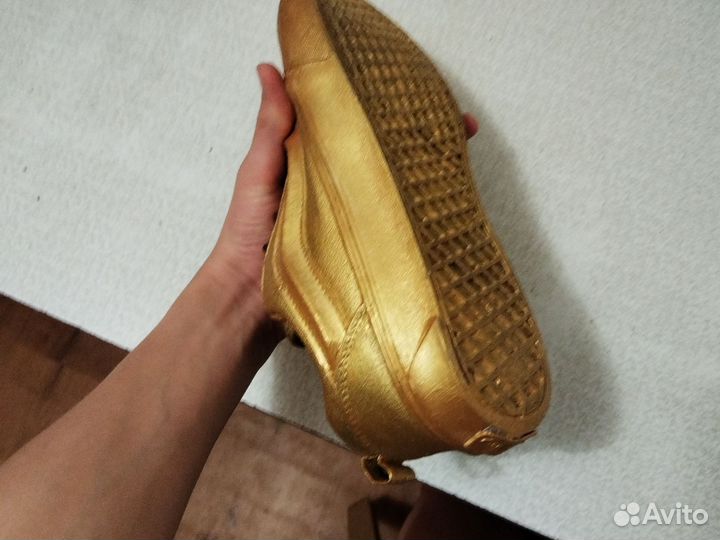 Vans knu skool золотые