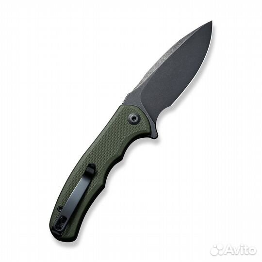 Складной нож civivi Mini Praxis D2 Steel Black Stonewashed OD Handle G10 Green