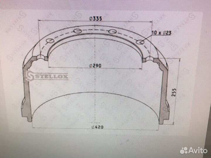 Тормозной барабан SAF 420x200