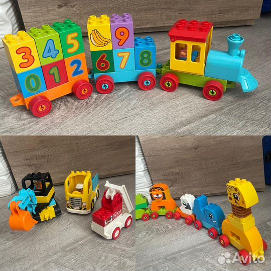 Lego duplo паровозик машинки
