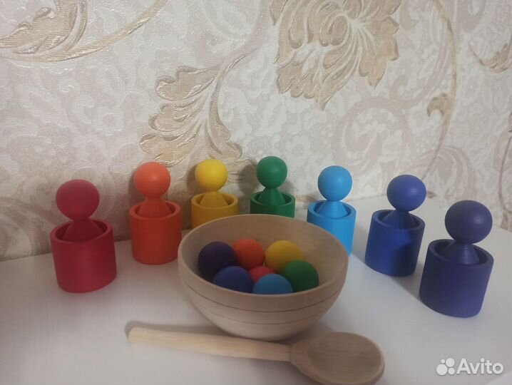 Деревянный сортер Монтессори