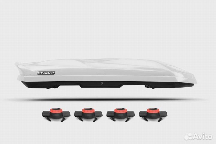 Автобокс cybort F1, 410 литров. Белый глянец