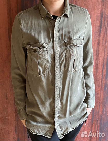 Рубашка хаки дизайнерская
