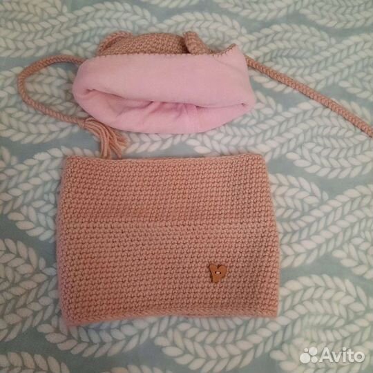 Комплект шапка и снуд для девочки